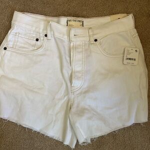 White FREE PEOPLE denim shorts new with tags!